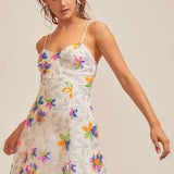 Mini Flower Sequin Dress