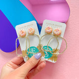 Glitter Top Hoops