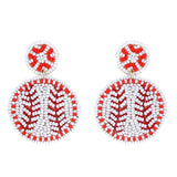 SOFTBALL DANGLE EARRINGS