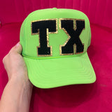 Neon Green TX Trucker Hat