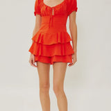 Charming Front Tie Romper