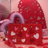 HEARTS BEADED POUCH