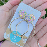Rainbow Glitter Hoop
