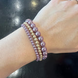 Metallic Bead Bracelet Set