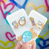 Crystal Huggie Hoops