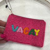 Vacay Beaded Coin Purse