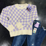 CHECKER PULLOVER SWEATER