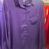 PURPLE SATIN TOP