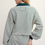 Striped Drawstring Mini Skort Set