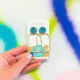 Glitter Top Hoops