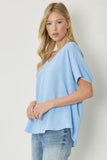 BLUE V NECK