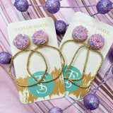 Glitter Top Hoops