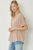 LATTE V NECK TOP