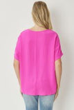 HOT PINK V NECK