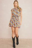Slate Floral Dress
