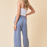 SOFT DENIM RIBBED PANT