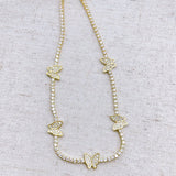 CRYSTAL BUTTERFLY NECKLACE