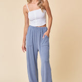 SOFT DENIM RIBBED PANT