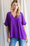 PURPLE V NECK