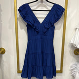 Navy Ruffle Dress