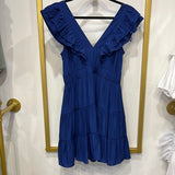 Navy Ruffle Dress