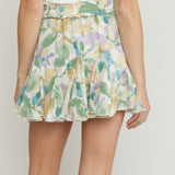MULTI GREEN FLORAL SKIRT
