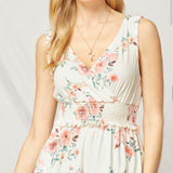 FLORAL PRINT SLEEVELESS TOP