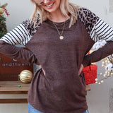 Leopard, Strip Sleeve Shirt