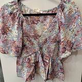 BLUE FLORAL TOP