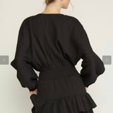 V-Neck Smocked Dress