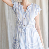 Soft Blue Stripe Dress