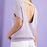 Lavender Knit Open Back