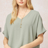 SAGE V-NECK TOP