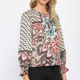 MIXED PRINT TOP