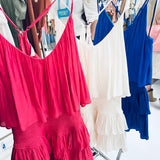 Cream Ruffle Romper Dress