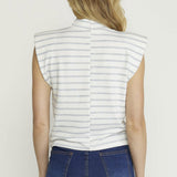 Striped Cowl Neck Top