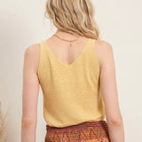 MUSTARD KNIT TANK TOP