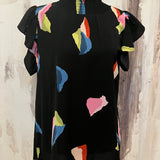 FLUTTER SLEEVE SMOCKED TOP