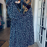 One shoulder black & white top