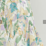MULTI GREEN FLORAL SKIRT