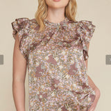 SATIN MOCK SLEEVELESS TOP