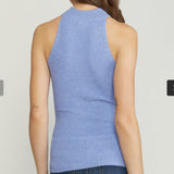 HIGH NECK RIBBED TANK