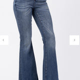 MEDIUM WASH FLARE TROUSER