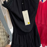 Halter Shirred Tiered Dress