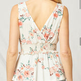 FLORAL PRINT SLEEVELESS TOP