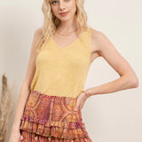 MUSTARD KNIT TANK TOP