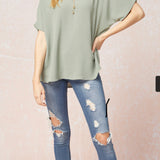 SAGE V-NECK TOP