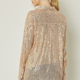 GLITTER BUTTON DOWN