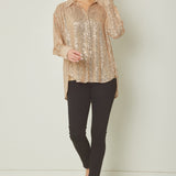 GLITTER BUTTON DOWN