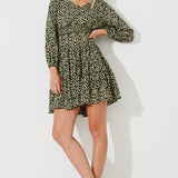 Green Animal Print Dress